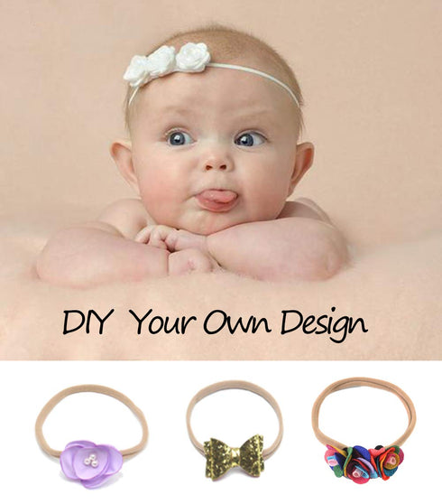 Super Soft Nylon Headband for Newborn Baby Girl Kids, High Stretchy, 20pcs for DIY Crafts...