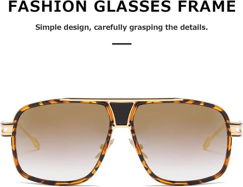 AEVOGUE Sunglasses For Men Goggle Alloy Big Frame Metal Punk Style Shield AE0336...
