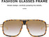 AEVOGUE Sunglasses For Men Goggle Alloy Big Frame Metal Punk Style Shield AE0336...