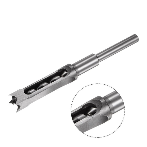 uxcell Square Hole Drill Bit, 3/4" High-Carbon Steel Hollow Chisel Mortise Power Tool for Woodworking...