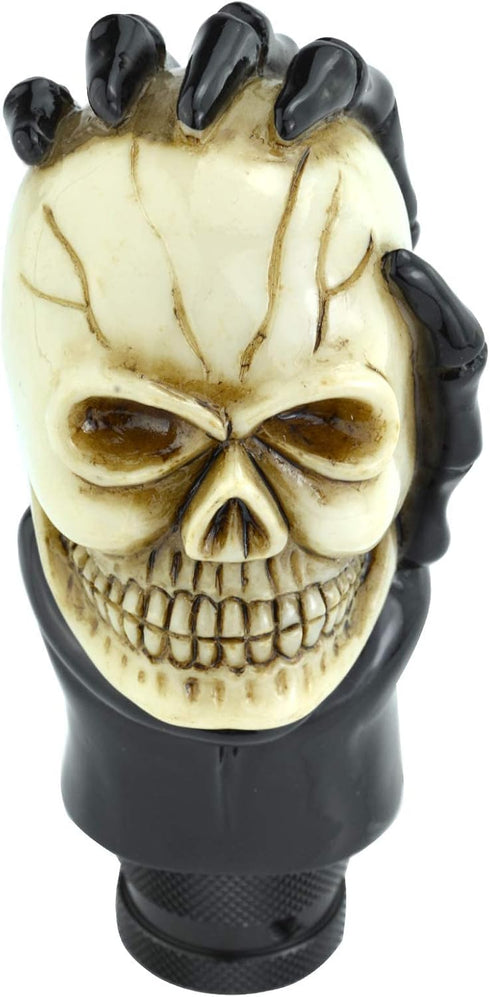 Arenbel Skull Shifter Knobs Car Racing Gear Lever Stick Skeleton Shift Handle Fit Most Manual Automatic Vehicles Trucks, Beige...