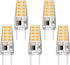 5 Pack G8 LED Bulb Soft White 2700K 120V 3W Equivalent to G8 Halogen Bulb 35W T4 JCD Type GY8.6 Bi-Pin Base, Non-dimmable for Under Cabinet Light,...