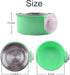 2 Pack Green Crate Dog Bowl, Stainless Steel & Plastic Bowl, Hanging Food & Water Feeder, 5 inch Diameter, 150g Capacity...