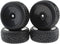 4PCS 1:10 On Road RC Tires 12mm Hub Wheel Rims Concentric Hard Dish for Touring Racing Cars, Black...
