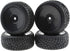 4PCS 1:10 On Road RC Tires 12mm Hub Wheel Rims Concentric Hard Dish for Touring Racing Cars, Black...