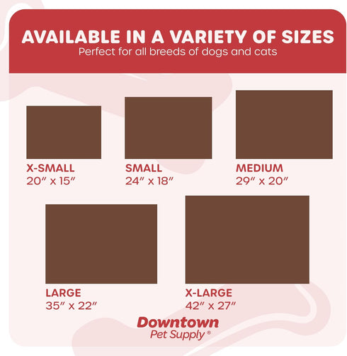 Downtown Pet Supply Medium Fleece Dog Crate Mat, Brown/Oatmeal, 29 in x 20 in...