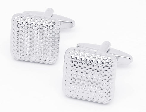4 Colors Square Metal Cufflinks for Men with Gift Box Silver, Gold Plated, Black, Rose Gold Men Cuff Links for Wedding Dress Shirt Party Birthday ...