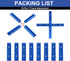 4Set T-Track Intersection kit Blue for Woodworking, Universal Aluminum T Tracks Tool Accessories...
