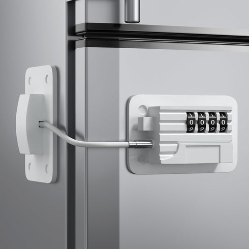 Fridge Lock, Upgraded Refrigerator Lock Combination, Freezer Lock for Upright Freezer, Cabinet Lock with Code for Child Safety, Refrigerator Lock ...