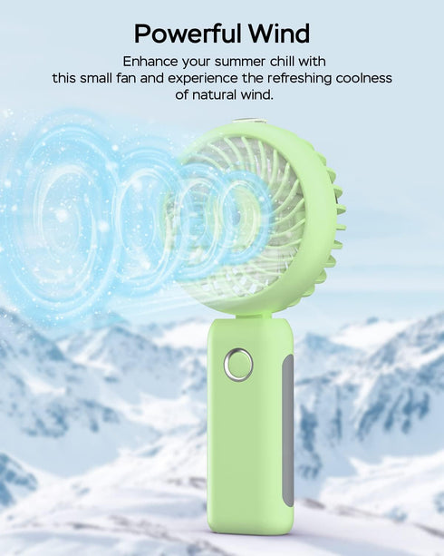 Portable Handheld Misting Fan, 4000mAh USB Rechargeable Personal Foldable Fan with Water Tank Battery Operated Spray Water Mist Fan Makeup Small F...