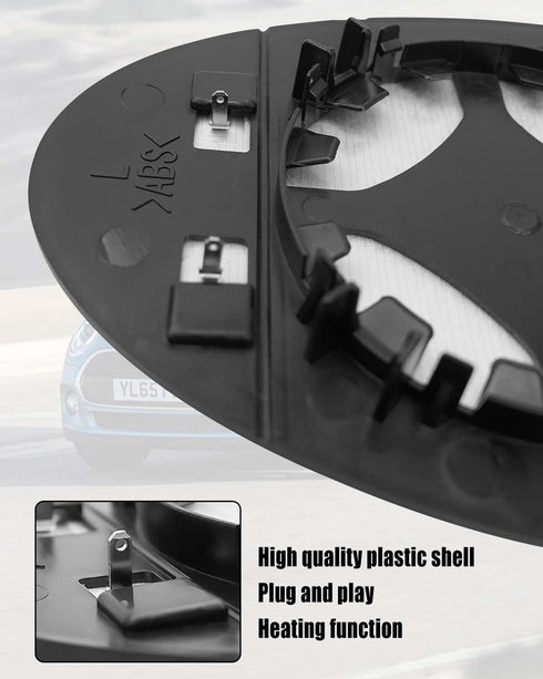 Driver Left Side Mirror Glass Assembly Fit for Mini Cooper 2007-2015 Replace 51169803193 51162755625, Left Heated Rearview Convex Mirror Glass wit...