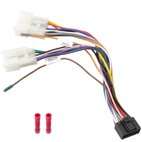 16Pin ISO Android Radio Stereo Wiring Harness with Butt Connector Reverse SWC Cable Replacement for Select Toyota and Subaru Car Audio Adapter......