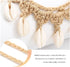 Boho Cowrie Shell Choker Necklace Khaki Handmade Adjustable Rope Necklaces Beach Seashell Chain for Women...
