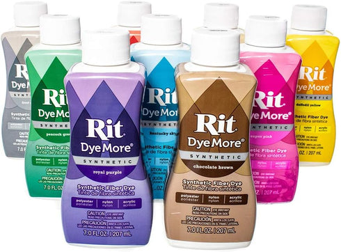 Synthetic Rit Dye More Liquid Fabric Dye – Wide Selection of Colors – 7 Ounces - Royal Purple...