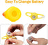 wonuu Rubber Duck Toy Car Ornaments Yellow Duck Car Dashboard Decorations Squeeze Duck Bicycle Horns with Propeller Helmet (Bright Rose-Light)...
