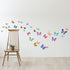 DECOWALL DS9-1302 30 Vibrant Butterflies Kids Wall Stickers Wall Decals Peel and Stick Removable Wall Stickers for Kids Nursery Bedroom Living Roo...
