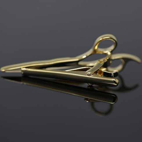 Novelty Barber Scissors Tie Clip Silver Tone Scissors Tie Clip With Box...