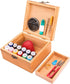 Sewing Kit, Wooden Sewing Kit Box for Adults, Wooden Sewing Basket with Accessories, Home Sewing Basket Stitching Repair Kit for Beginner, Women, ...