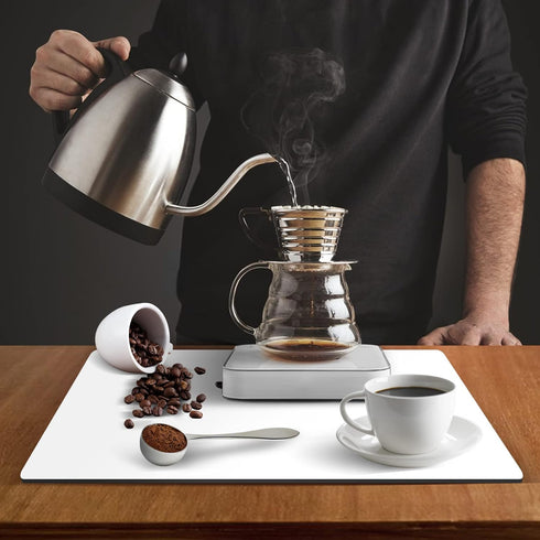 Coffee Mat - 16" x 20" Large Absorbent Kitchen Drying Mat for Dishes - Easy to Clean Coffee Bar Mat for Countertop, Coffee Maker, Espresso Machine...