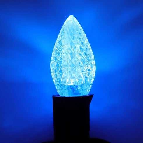 C7 LED Christmas Light Bulbs - 25 Pack C7 LED Bulbs Blue - 0.5W for Outdoor String Lights, Holiday Decoration...