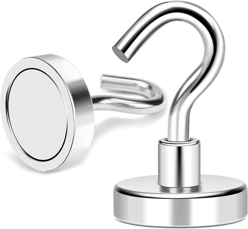 MIKEDE Magnetic Hooks, 40Lbs+ Heavy Duty Magnet Hooks for Cruise Cabins, Super Neodymium Hanging Hooks Strong Magnets with Hook for Fridge, Magnet...