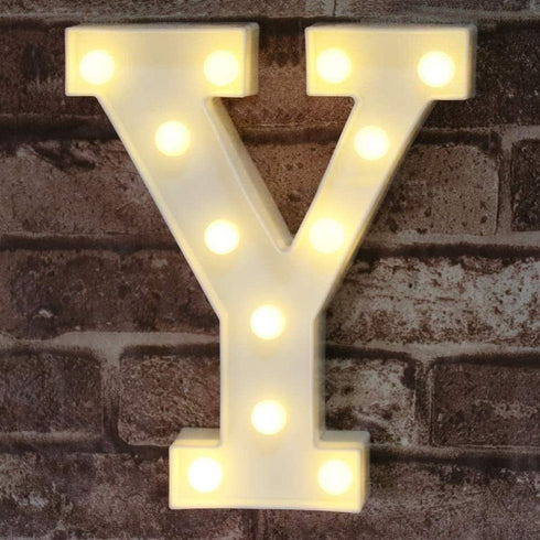 Pooqla LED Marquee Letter Lights Sign, Light Up Alphabet Letter for Home Party Wedding Decoration Y...