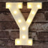 Pooqla LED Marquee Letter Lights Sign, Light Up Alphabet Letter for Home Party Wedding Decoration Y...