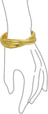 Omega Snake Cobra Wide Bangle Twisted Bracelet Bands Set Interlocking Flexible Stretch Bracelets for Women Silver Gunmetal Rose Yellow Gold Plated...
