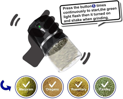 Mini Small Grinder Electric Grinder With USB Rechargeable Spice Grinder Automatic Onion Grinder...