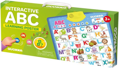 QUOKKA Educational Toys for Kids 5-7 Year Old - Vertical ABC Learning Wall Chart for Toddlers Age 3 4 6+ - Interactive Speech Therapy Poster Boy G...