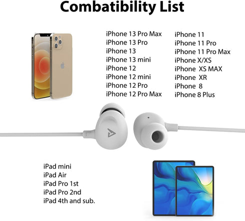 iPhone Earbuds for iPhone Headphones MFi Certified Compatible for iPhone with Microphone Volume Control for iPhone 14/13/12/11/Pro Max/Xr/Xs Max/X...