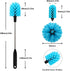 2-in-1 Stainless Steel Long Handled Water Bottle Brush, Multi-Purpose Bottle Scrubbing Brush, Soft Bottle Brush, Glassware Brush, Water Bottle Cle...