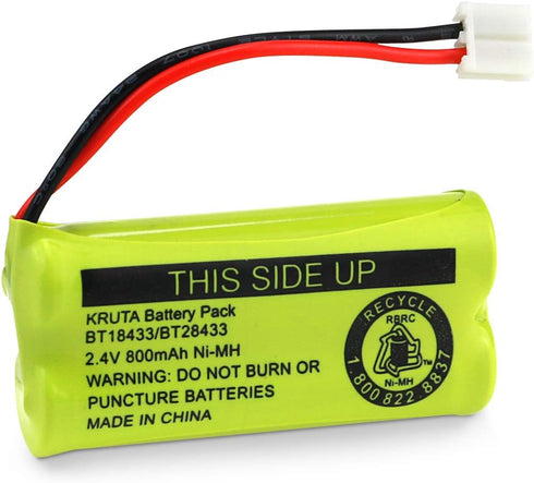 Kruta BT18433 BT28433 2.4V 800mAh Ni-MH Cordless Phone Battery Pack Compatible with BT18433/BT28433 CS6219 CS6229 DS6301 DS6151 DS6101 BT184342 BT...
