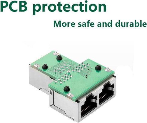RJ45 Splitter Connectors Adapter 1 to 2 Ethernet Coupler Double Socket HUB Interface Contact Modular Plug Connect Network LAN Internet Cat5 Cat62 ...