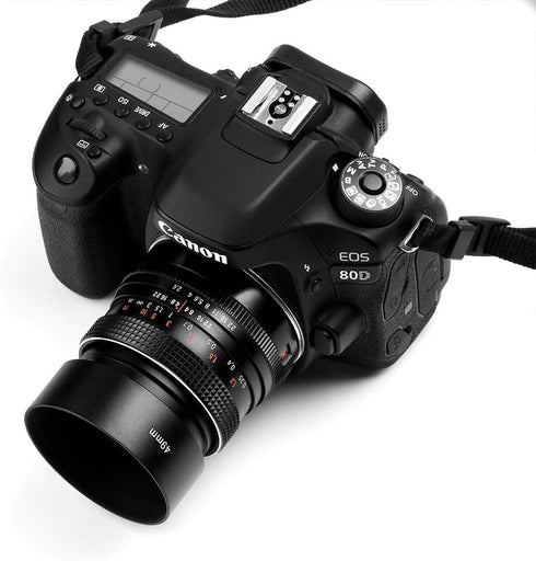 55mm Metal Standard Screw-in Standard Lens Hood Sunshade with Centre Pinch Lens Cap for Canon Nikon Sony Pentax Olympus Fuji Sumsung Leica Camera ...