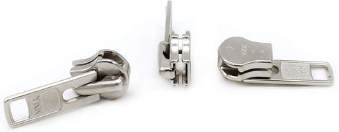 ZipperStop Distributor YKK® -Zipper Repair Kit Solution YKK® #10 Extra Heavy Weight Pull Sliders Metal Made in USA - 3pcs & 6 Top Stops (YKK® #10 ...