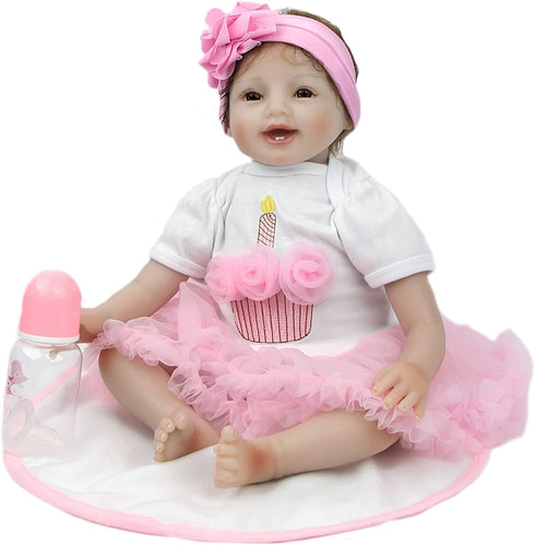 MAIHAO Reborn Baby Dolls Clothes for 17-22 Inch Newborn Baby Doll Girl, Baby Doll Clothes Outfit Accessories fit 17-22 Inch Baby Doll Girl (Pink C...