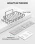 Nieifi Bar Soap Holder for Shower Wall with 4 Hooks, Stainless Steel Adhesive Soap Dish for Bathroom, Silver...