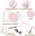 Pink Retractable Dog Leash 10 ft for Small and Medium Dogs and Cats, One Button Brake, Pause, Lock by LFCXHTY...