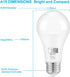 Dusk to Dawn Light Bulbs Outdoor 850 Lumen, 60W Equivalent, Daylight, LED 9.5W, A19, E26 Base, 4-Pack, HQ-H012...