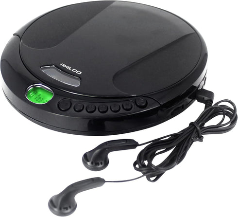 PHILCO Personal CD Player with 60 Second Anti-Shock - Portable, Compact, and Easy to Use - includes Headphones...