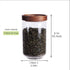 LEAVES AND TREES Y Glass Tea Canister, 25 FL OZ/ 750ml Bulk Food Storage Jar with Airtight Acacia Lid, Glass Food Container for Loose Leaf Tea, Co...