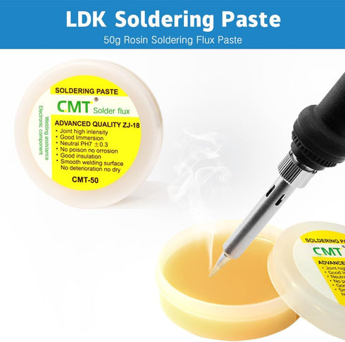LDK Soldering Iron Kit, Electric Soldering Gun Welding Tools with ON/OFF Swicth, 30g Solder, Solder Flux Paste, Heavy Duty Holder, Cleaning Sponge...