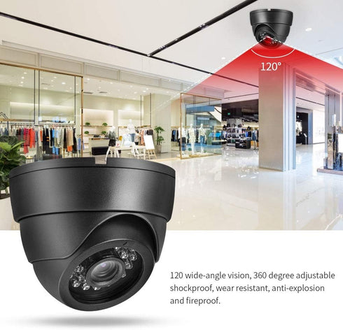 720P AHD Infrared Camera, CCTV Surveillance Security Camera with 24 Infrared Light Night Monitor, for Home Security System(NTSC)...
