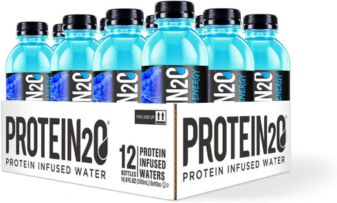 Protein2o 15g Whey Protein Infused Water Plus Energy, Blueberry Raspberry, 16.9 oz Bottle (Pack of 12)...