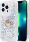 Glitter Case with Ring Holder Compatible with iPhone 13 Pro Glitter Case Clear Ring Holder Kickstand Soft TPU Rubber Bumper Bling Girly Women Cute...