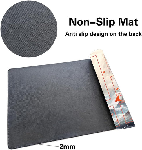 MTG Playmat Size 24x14in Free Storage Bags Non-Slip Backing Printing, Ideal for Card Game Enthusiasts TCG Playmat Mouse Pad (Guardian,with Zone)...