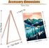 CYNART Framed and Easel Landscape Easy Paint by Numbers Kit for Adults,Sunset Lake Abstract Paint by Numbers Kit for Beginner Home Table and Gift ...