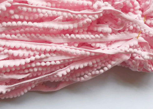 YYCRAFT 10 Yards 3/8" Wide Tiny Pom Pom Ball Fringe Trim DIY Craft Sewing Accessory for Home Curtain Clothes Pillow Decoration(pom Size 5mm,Light ...