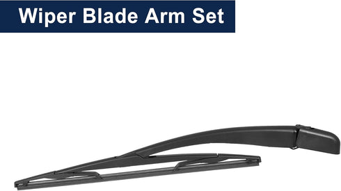 X AUTOHAUX 15inch Rear Windshield Wiper Blade Arm Set for Citroen C3 2002 2003 2004 2005 2006 2007 2008 2009 2010...